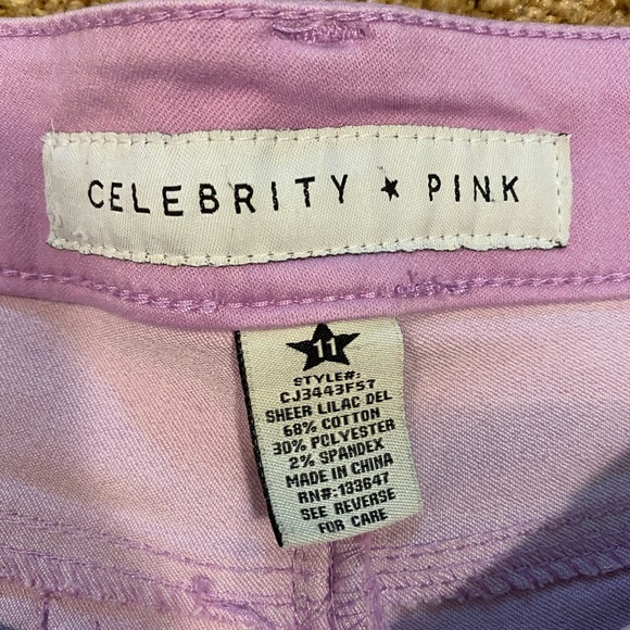 Low Rise Purple Jean Shorts - Picture 3 of 8